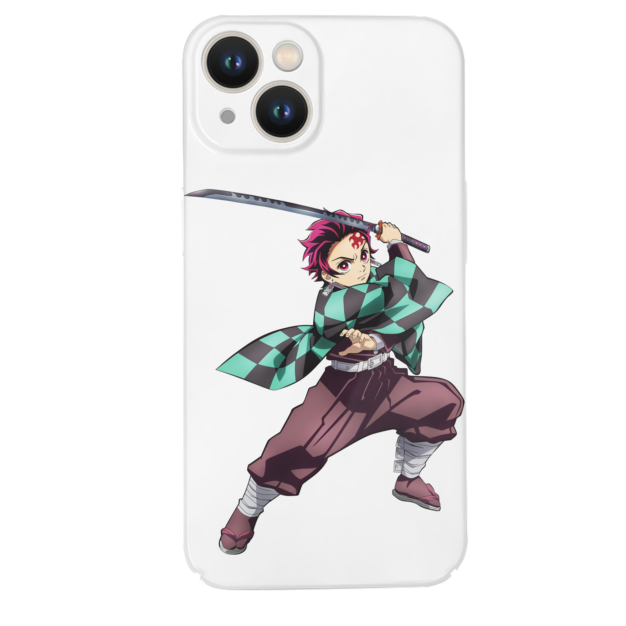 （画像用） 鬼滅の刃 竈門 炭治郎／かまど たんじろう Kamado Tanjirou 【iPhone 14シリーズ対応】ハードケース